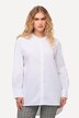 Bluse, oversized, længere bagpå, med rund hals og lange ærmer