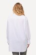 Bluse, oversized, længere bagpå, med rund hals og lange ærmer