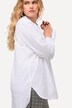 Bluse, oversized, længere bagpå, med rund hals og lange ærmer