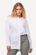 Bluse, oversized, længere bagpå, med rund hals og lange ærmer
