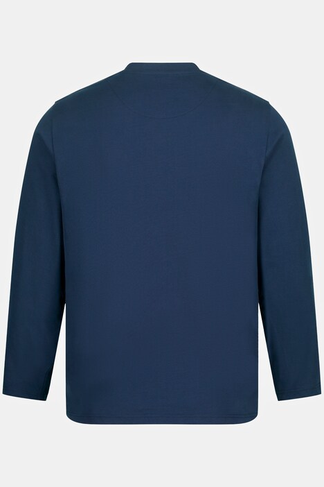 T-shirt, lange mouwen, V-hals, t/m 8XL