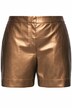 Šortky, kožený vzhled, široké nohavice, komfortní pas