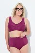 Culotte gainante, taille haute, empiècement jacquard
