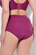 Culotte gainante, taille haute, empiècement jacquard