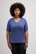 T-shirt, imprimé au niveau de l'ourlet, col en V, manches mi-longues, coton bio