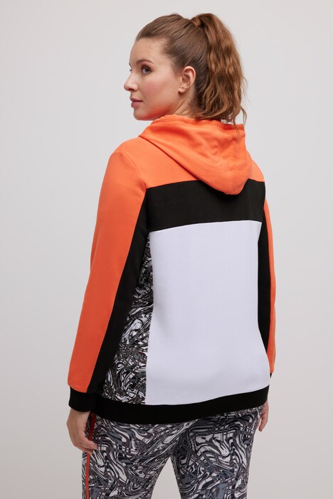 Hoodiejacke, Colorblocking, Kapuze, Langarm
