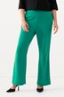 Pantalón de traje, pernera ancha y recta, cintura elástica
