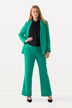 Pantalón de traje, pernera ancha y recta, cintura elástica