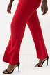 Pantalon de tailleur à jambe droite et large, taille élastique