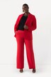 Pantalon de tailleur à jambe droite et large, taille élastique