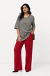 Pantalon de tailleur à jambe droite et large, taille élastique