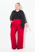 Pantalon de tailleur à jambe droite et large, taille élastique