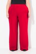 Pantalon de tailleur à jambe droite et large, taille élastique
