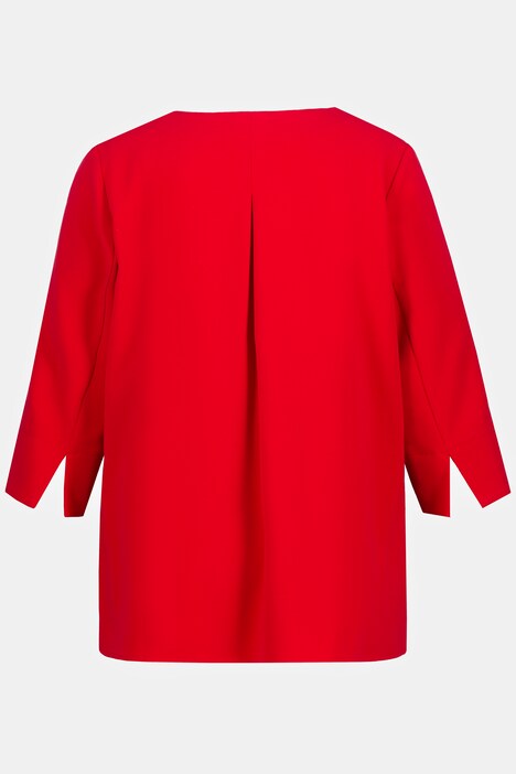 Inverted Pleat Front Hem Blouse