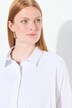 Bluse, godetinnfellinger, A-linje, skjortekrage, 3/4 ermer