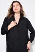 Chemise longue coupe Boxy en modal, col de chemise et manches longues, premium
