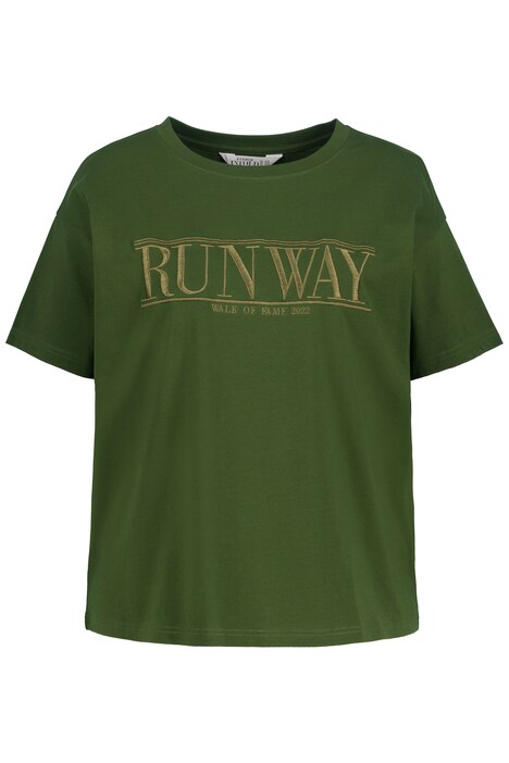 Tričko, oversize, výšivka Runway, kulatý výstřih, krátké rukávy