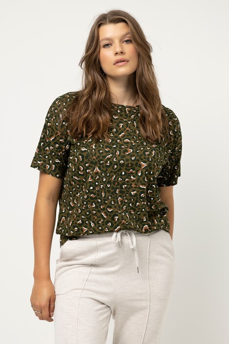 Color Leopard Print Tee