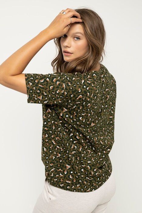 Color Leopard Print Tee