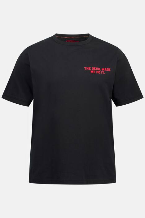 T-shirt STHUGE avec imprimé dans le dos et sur la poitrine, col rond et manches courtes – jusqu'au 8 XL