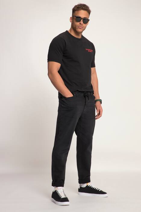 T-shirt STHUGE avec imprimé dans le dos et sur la poitrine, col rond et manches courtes – jusqu'au 8 XL