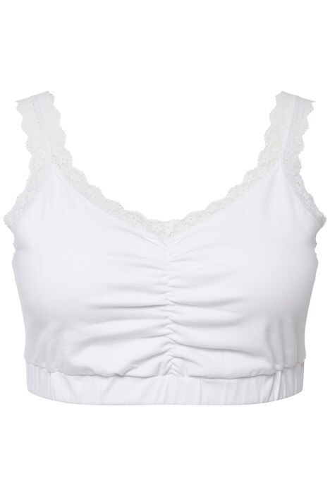 Bustier, řasení, krajková stuha