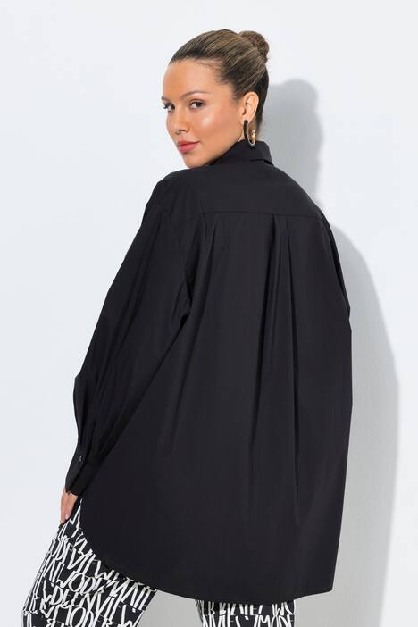 Overhemdblouse, oversized, lange mouw