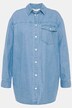 Camicia di jeans dal taglio oversize con collo da camicia e maniche lunghe