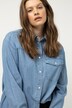 Camicia di jeans dal taglio oversize con collo da camicia e maniche lunghe