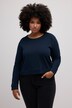 Sweat-shirt, court, oversize, col rond, manches longues