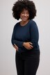Sweat-shirt, court, oversize, col rond, manches longues