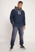 Sweat à capuche oversize STHUGE. Look vintage, imprimé sur la poitrine et manches longues - jusqu'au 8XL