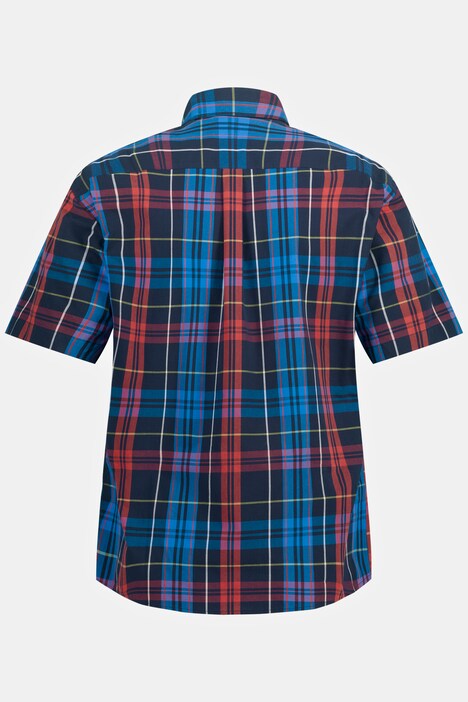 Ternet skjorte, kortærmet, buttondown-krave, Modern Fit, op til 8XL