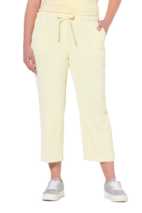 7/8 kalhoty, puky, elastický pas, vázací stuha