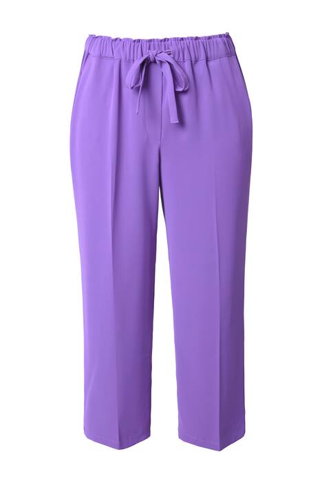 7/8 kalhoty, puky, elastický pas, vázací stuha