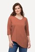Shirt, rund hals, 3/4-ærmer, økologisk bomuld