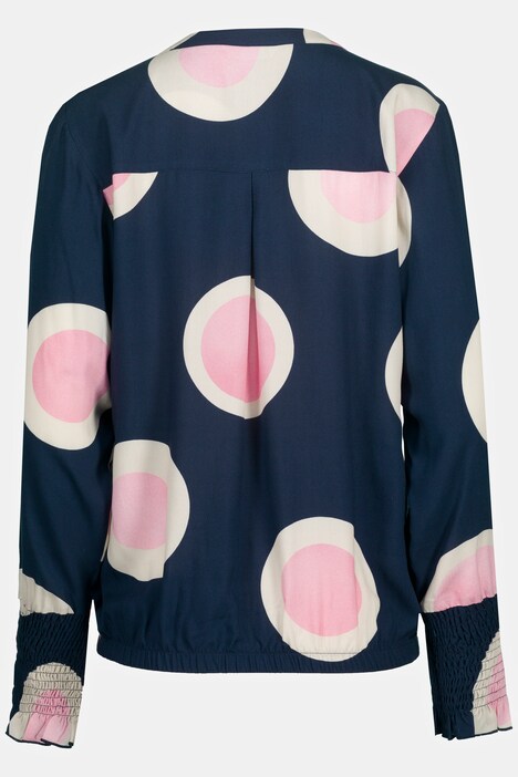 Bluse, Identity, Kreise, Stehkragen, Langarm