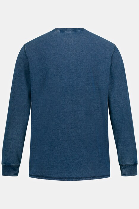 Vintage Look Long Sleeved Henley Shirt