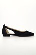Leren ballerina's, cut-out, wijdte H