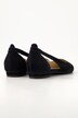 Leren ballerina's, cut-out, wijdte H