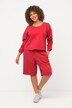 Corsaire Rose en molleton WashOut, jambe droite, poches