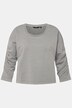 Genser, kort, oversized, rund hals, 3/4 ermer