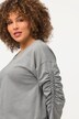 Genser, kort, oversized, rund hals, 3/4 ermer