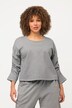 Genser, kort, oversized, rund hals, 3/4 ermer