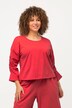 Genser, kort, oversized, rund hals, 3/4 ermer