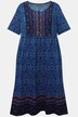Robe en jersey à col rond et manches courtes, avec couture empire et poches