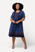 Robe en jersey à col rond et manches courtes, avec couture empire et poches