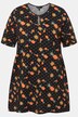 Longshirt, ananasprint, ronde hals met keyhole, halflange mouwen