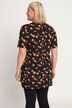 Longshirt, ananasprint, ronde hals met keyhole, halflange mouwen