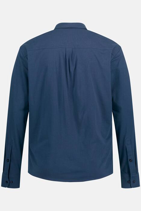 Camisa de jersey, manga larga, cuello inglés, ajuste moderno, hasta la talla 8 XL